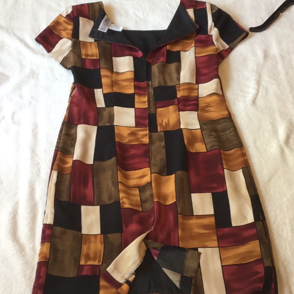 Jessica Howard multi color abstract print dress